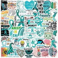 50PCS Inspirational Mental Health Stress Relief Calm Decals Anxiety Awareness Sticker