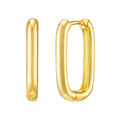 Gemnel Minimalist 925 Sterling Silver 18k Gold U square Huggie Hoop Earrings Women