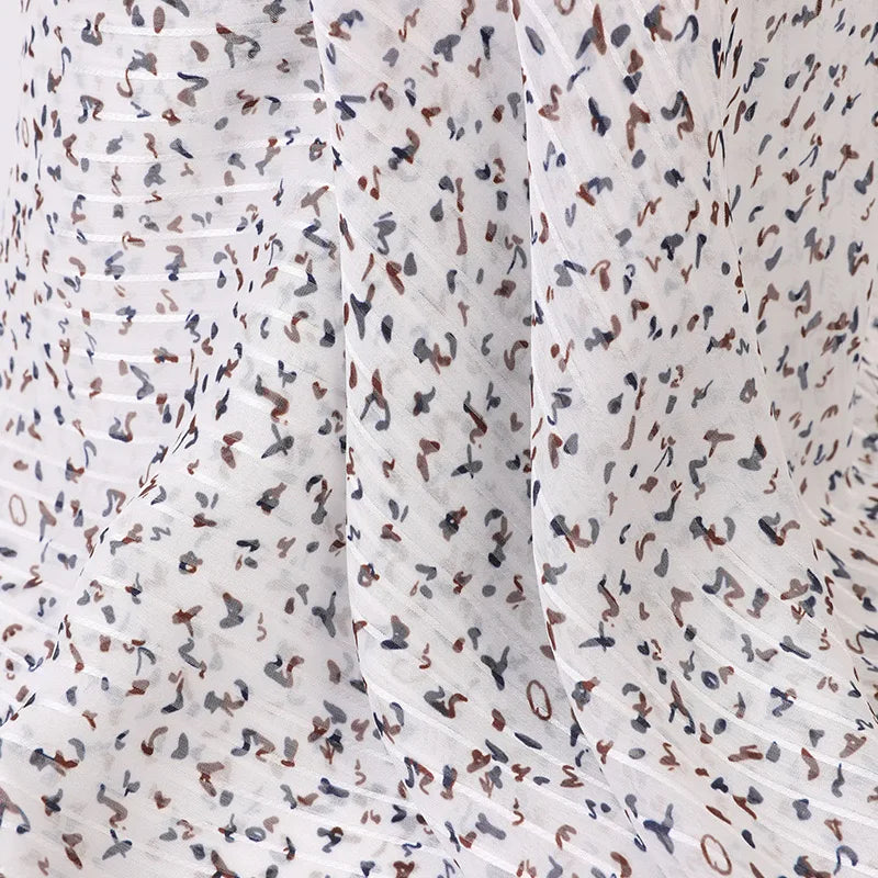 Factory Wholesale Spring and Summer New Jacquard Strip Small Floral Printed Fabric for Dress Fabric