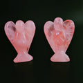 Huiying Rose Quartz Angel Carving 2 Inch Sculpture for Decoration Crafts