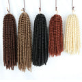 Free Sample 8inch 350 Spring Twist Crochet Braid Hair Extension Black Pre Twisted Spring Nubian Twist Braid Hair