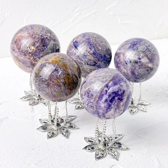Wholesale PowerCrystal Fluorite Root Crystal Ball Polished Natural Stone for Energy Healing and Home Decor