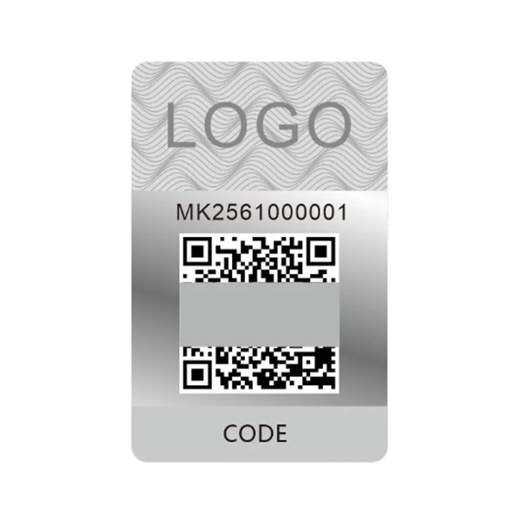 Free Design Self Adhesive Printed Stickers Printed QR Code 3d Laser Antifake Sticker
