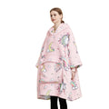 Lazy Designer Clothes Super Soft Microfiber Fleece Unique Printed Oversized Long Hoodie Blanket