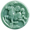 Wholesale Natural Jadeite Horse Pendant Good Luck Charm Jade Necklace Jewelry for Men and Women