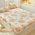 Plush Thicken Super Soft Quilted Mattress Cover Warm Soft Crystal Velvet King Queen Quilted Bed Fitted Sheet Mattress Protector