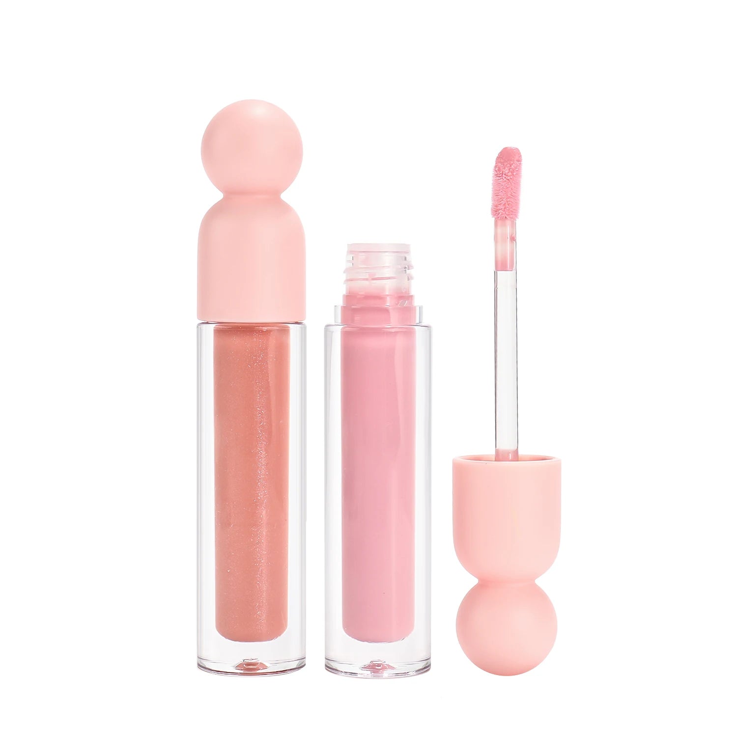 Hot Sale 72 Colors Vegan Natural Pink Lipgloss Non-stick Cup Long Lasting Waterproof  Matte Lip Gloss Custom Logo