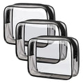 Custom clear Toiletry Bag Transparent Makeup Pouch Travel Organizer case Waterproof Airport Airline Make up Bag