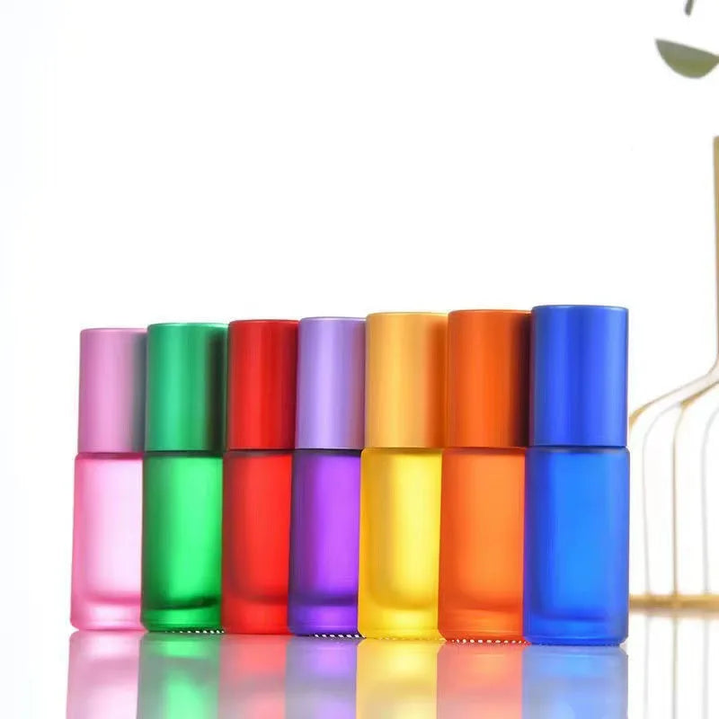 Free Sample Perfume Bottle Manufacturer Frosted Mini Perfume Glass Roll on Bottles 5ml
