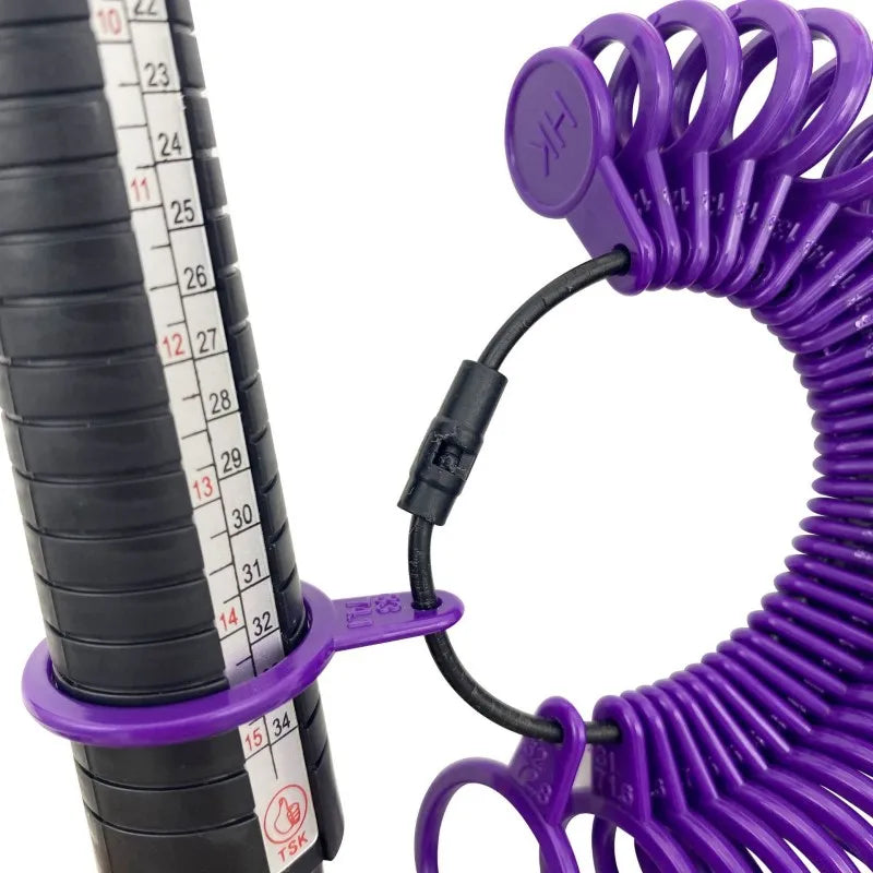 Custom HK/US Standard Jewelry Measuring Tool Kit Plastic Ring Gauge Finger Measurement Ring Sizer