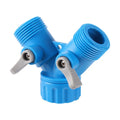 3/4 Inch Male Thread 2 Way Splitter Garden Hose Fitting Quick Connector With Shut off Valve MegaBDM