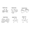 Wholesale Stainless Steel Multiple Style Peach Hollow Heart Cross Pendant for Jewelry Bracelet Necklace Accessories