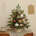 Jiuyi 45cm Desktop DIY Luminous LED Light Artificial Christmas Tree New PE New Year Holiday Dinner Decoration PVC Material