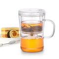 Stock 350ml 450ml Heat Resistant Borosilicate Glass Dispensing Brewer Set Press Button Gongfu Infuser Cup for Coffee Tea