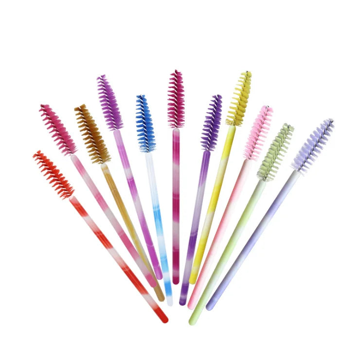 50pcs Disposable Multicolor Nylon Mascara Wands Makeup Lash Brush Customizable Colors Birthday Gifts Back to School