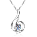 Wholesale 925 Sterling Silver Luxury Pendant Necklace for Women Custom Elegant 0.8ct Moissanite Jewellery