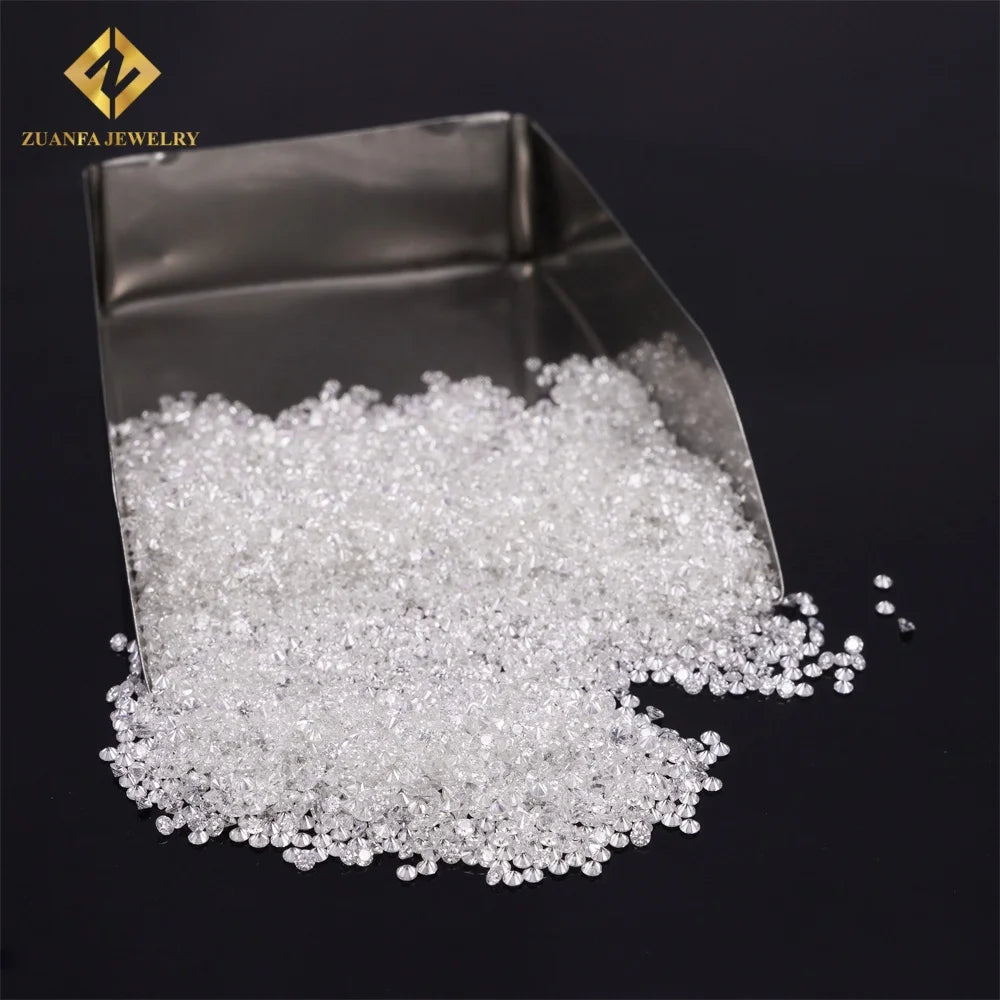 DVVS Melee Moissanite Diamond 0.7~2.9mm DEF GH White Color Vvs1 Round Brilliant Lab Grown Loose Moissanite Stone Price Per Carat
