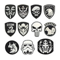 PVC Luminous Rubber Patches 3D  Soft Badge With Hooks Stock Multiple Types