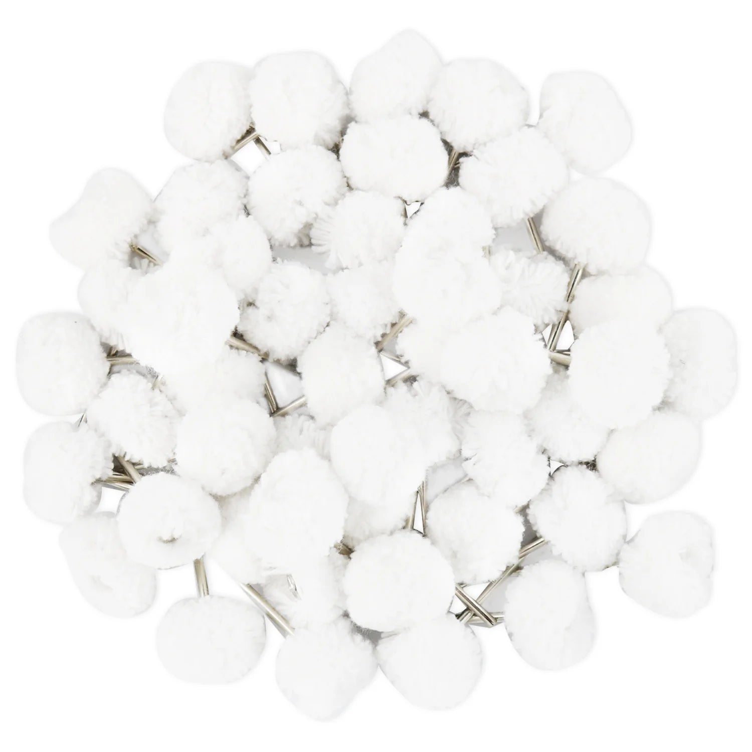 100 Pieces Jewelry Light Buffing Polishing Wheels White Yarn Spherical 2.35mm Shank Plush Polish Buffing Wheel Rotary Tools