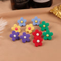 2025 New Multicolor Flower Handmade Soft Ceramic Earrings Polymer Clay Earrings Handmade  for Girls