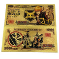 Custom Logo Eco Security Printing Japan Anime Bleach Yen PET Gold Foil Banknotes