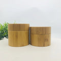 Luxury Eco Friendly 50g 100g 200g 250g Empty Cosmetic Bamboo Jar Wooden Container with pp Inner
