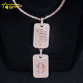 Trendy Custom Tap Pendant Moissanite Hip Hop Jewelry Iced Out Pendant Sterling Silver 925 Moissanite Dog Tag Pendant