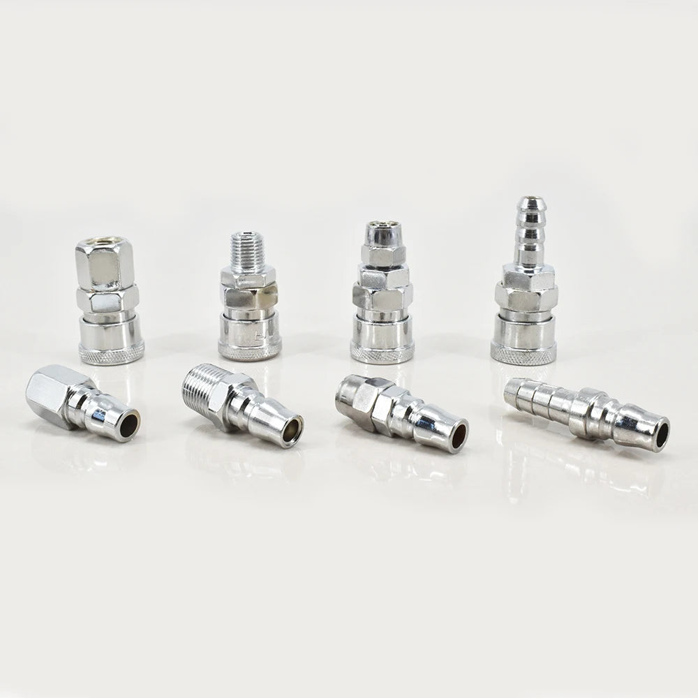 8 10 12 mm 1/4'' 3/8'' 1/2'' Female Male Self Lock Push Pull Fit Hose Manual Quick Disconnect Coupler Air Compressor Couplings