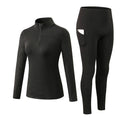 JINQI Custom logo Women 2pcs Long Johns Top Bottom Fever Seamless Warmth Long Freezon Winterthermal Underwear Set