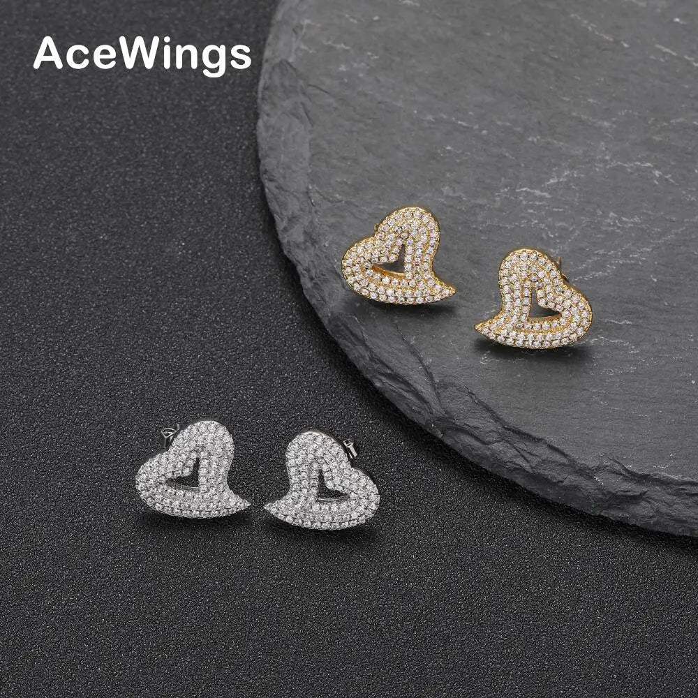 E051  Bling Bling CZ  Earrings Brass Setting Zircon  Earrings Hip Hop  Iced Out