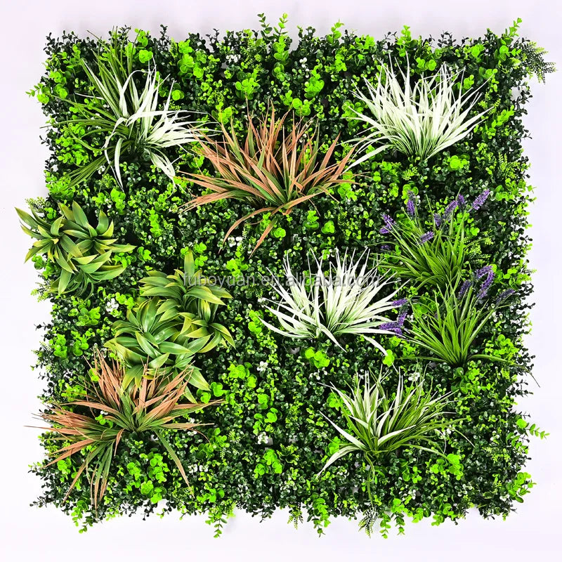 S Artificial Grass Plastic Hedge Wall Indoor Decoration Greenery Backdrop Uv Resistant Artificial Grass Outdoor Green Grass Fake