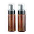 150ml Brown Foam Cosmetic Packaging Bottle with Black Pump Head for Foaming Mousse and Face Cream Cleansing Cream