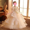 Girl Birthday Wedding Bridesmaid Dress Teen Elegant Formal Performance Costume Evening Party Gown Flower Girls' Dresses