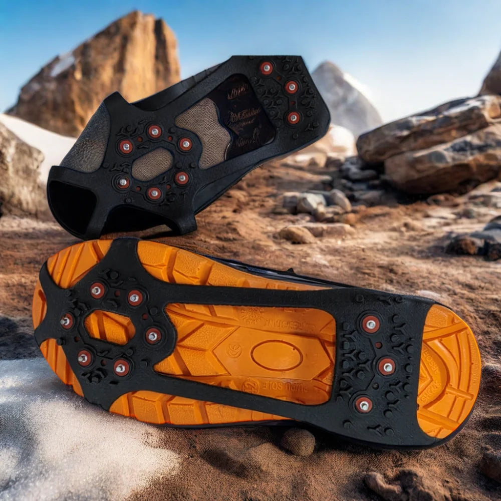 2024 New Unisex Lightweight Rubber Snow Spike Shoes Winter Running Skates Retractable Ice Cleats Antiskid Skate Claws Easy