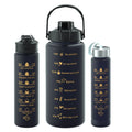 Motivational Plastic Water Bottle With Customized Logo Best Selling Products Tomatodos 500ml 700ml 2000ml 3 in 1 Set Bottle