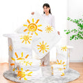 Rectangle Tool-free Multifunction Vacuum Storage Saving PA Material Bags Clothing Organizer Wardrobe Sunflower 6 Pack Combo Set
