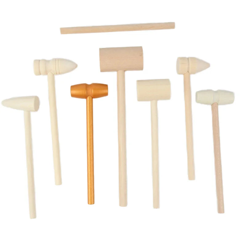 Polished Mini Gavel Baby-Grasping Week Judge Wooden Hammer Spot Anti-Fall Feature for Planet Cake Knocking Wooden Hammer