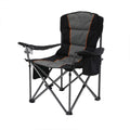 Heavy Duty Outdoor Camping Equipment Metal Folding Chair with Cooler Bag & Cup Holder for School Trips Fishing Beach Caravan