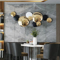 120*45cm High Gloss Gold Steel Iron Wall Decoration Home Modern Living Room Sofa Background Hanging Decor for Sale Dropshipping