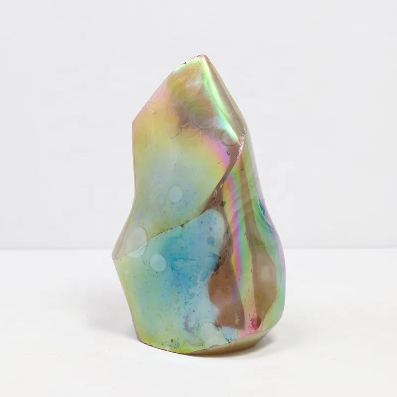 Crystals Healing Stones Aura Agate Flames Reiki Stone Crafts  for Meditation