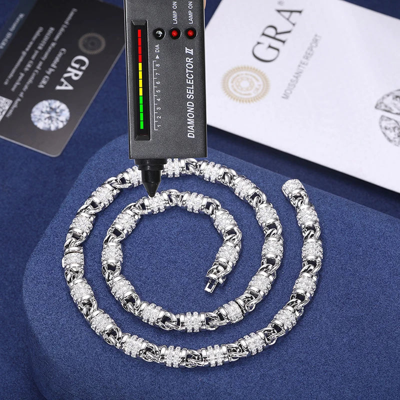 Specifically Fancy New Design Detachable Necklace Turn Bracelet 925 Sterling Silver Moissanite Diamond Necklace