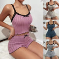 Popular Sexy Peach Soft Cross-Border Women's Loungewear Casual Two-Piece Pajama Sets Winter Wholesale Including Sling Ladies MegaBDM