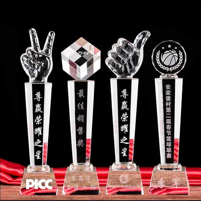 Cheap Custom K9 Crystal Craft Gifts Glass Awards Wholesale Crystal Glass Awards Trophies