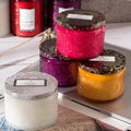 Nordic Soy Wax Round Custom Fragrance Candle Container Holiday New Year Ramadan Luxury Glass Candle Jars