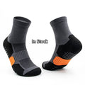Men's Custom Logo Breathable Athletic Cotton Sports Socks Crew Jacquard Design for Soccer Football Cycling Basketball Knitted