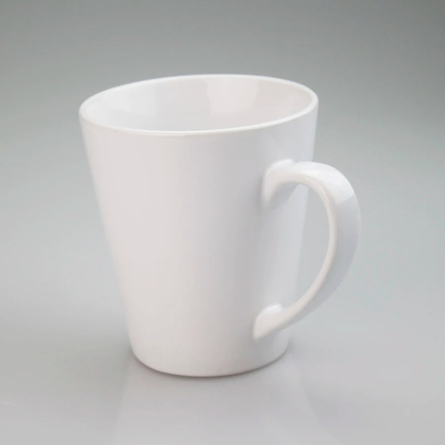 Topjlh Sublimation Ready Ceramic Cup Custom Printed 12oz White Cone Mug for Personalization Perfect for Coffee Tea
