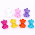 Enamel Bear Animal Charm Pendant for Necklace BraceletColourful Handy Craft Summer Beach Jewelry Components Supplies M85