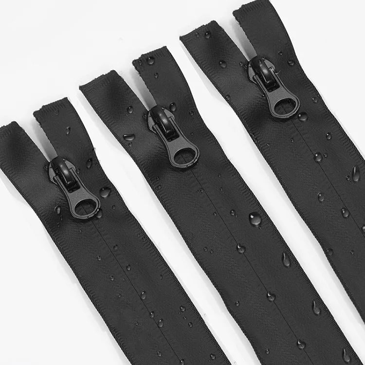 Manufacturer Stock 5# Waterproof Zipper Open-end Black TPU Outdoor Clothes Sportswear Coat Nylon Waterproof Zipper