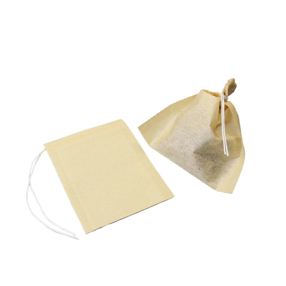 7*9cm Teabags Loose Leaf Powder Herbal Medicine Package Biodegradable Paper Tea Bag Drawstring Eco-friendly Filter Pouch