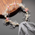 Wedding Headband Pearl Crystal Rhinestone Bride Crown Hair Accessories Headwear Women's Decorative Hair Rattan Hair Jewelry